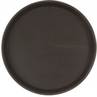 Поднос прорезиненный CuisinAid 350х25 мм круглый коричневый CD-RT14BR 